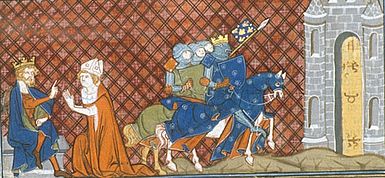 Siege de clermont par les troupes francaises louis vi le gros recoit l hommage de l eveque aimeric